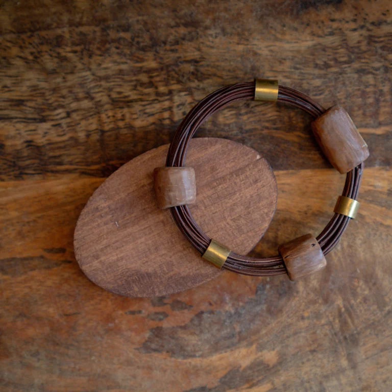 Bracciale Fibra naturale di cocco e ottone